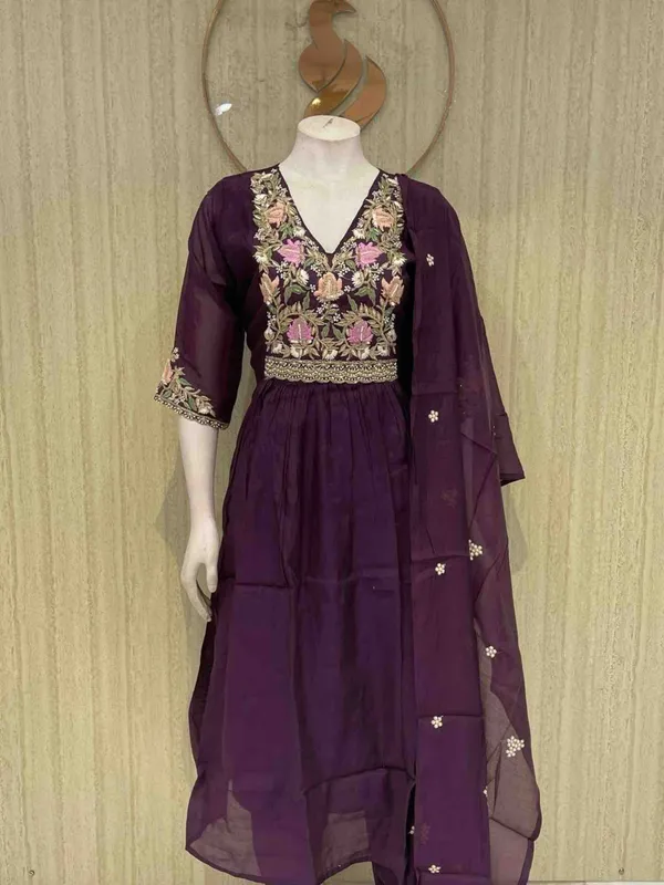 Purple_Cotton_Premium_Kurta_Set_For_Women