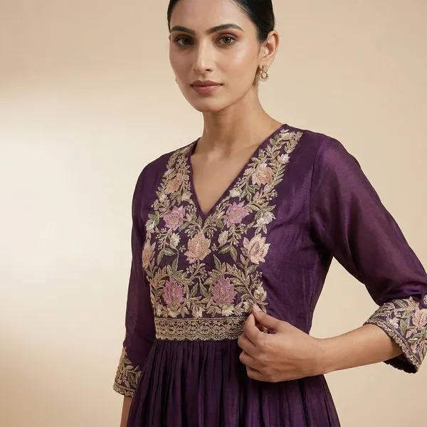 Purple_Cotton_Premium_Kurta_Set_For_Women