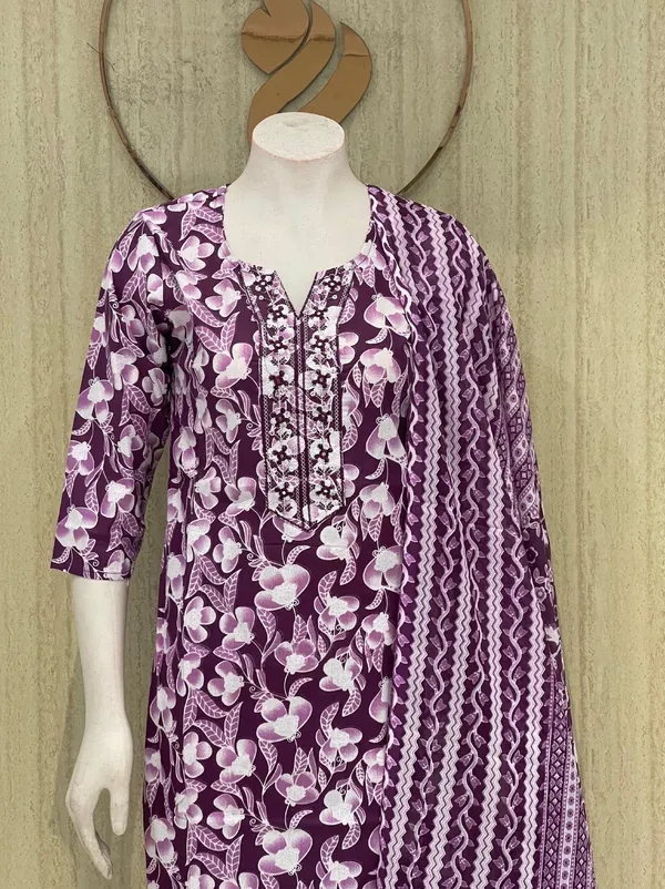 Purple_Floral_Print_Cotton_Kurti_with_Embroidered_Neckline