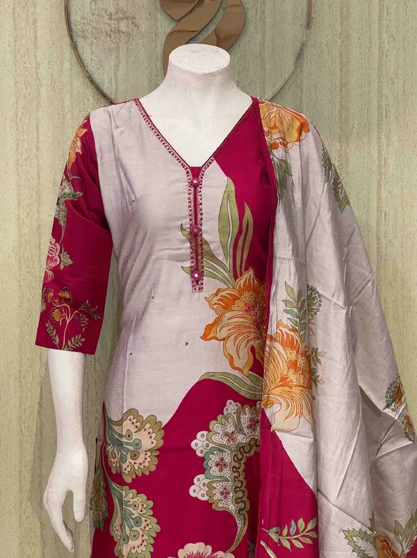 Lavender_Cotton_Premium_Kurta_Set_For_Women
