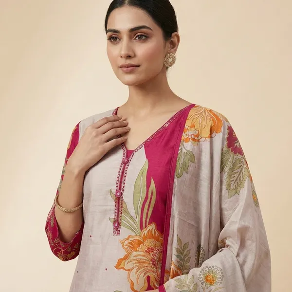 Lavender_Cotton_Premium_Kurta_Set_For_Women