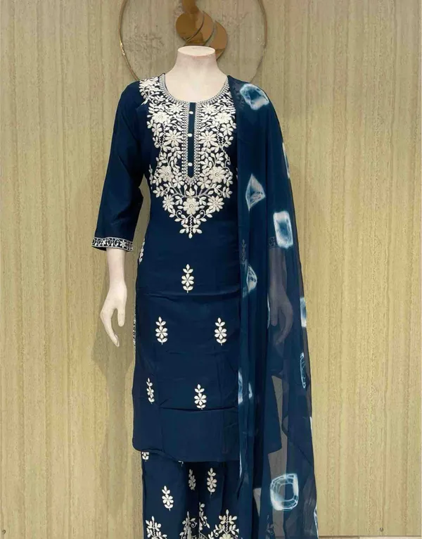 Navy_Cotton_Premium_Kurta_Set_For_Women