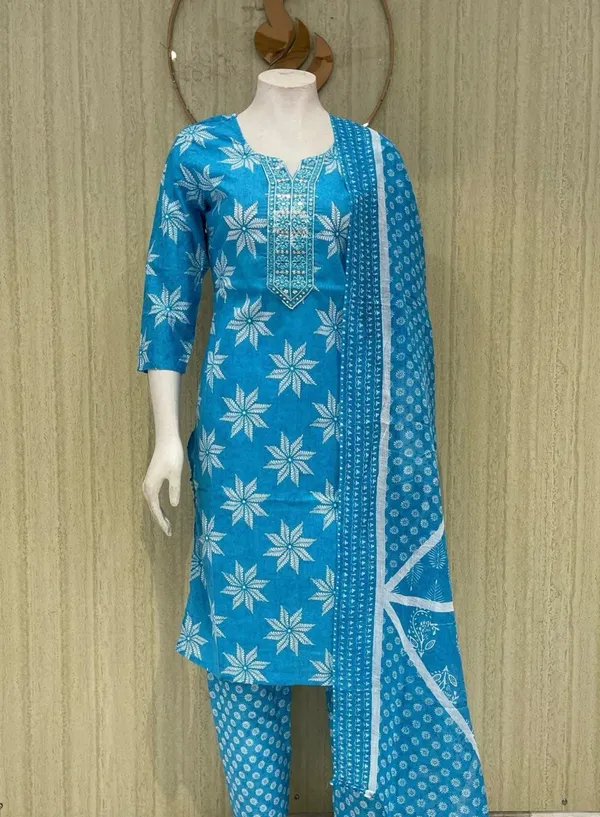 Sky_Blue_Cotton_Chikankari_Embroidered_Kurta_Set_with_Dupatta