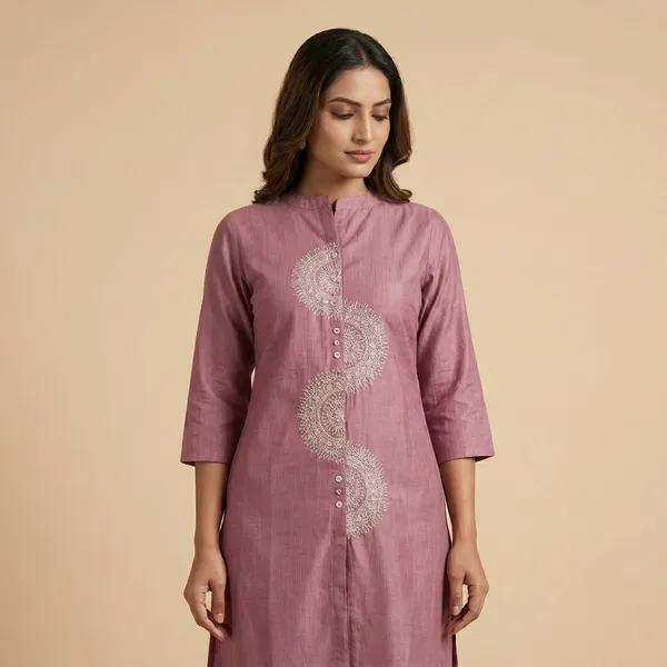 Lavender_Cotton_Premium_Kurta_Set_For_Women
