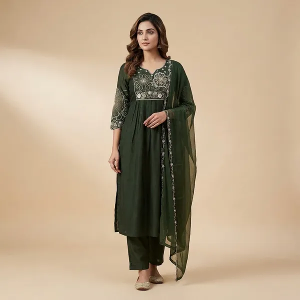 Dark_Cotton_Premium_Kurta_Set_For_Women