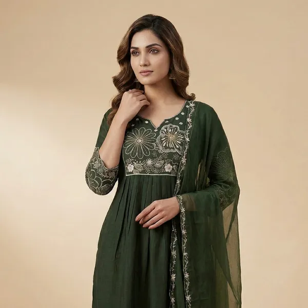 Dark_Cotton_Premium_Kurta_Set_For_Women