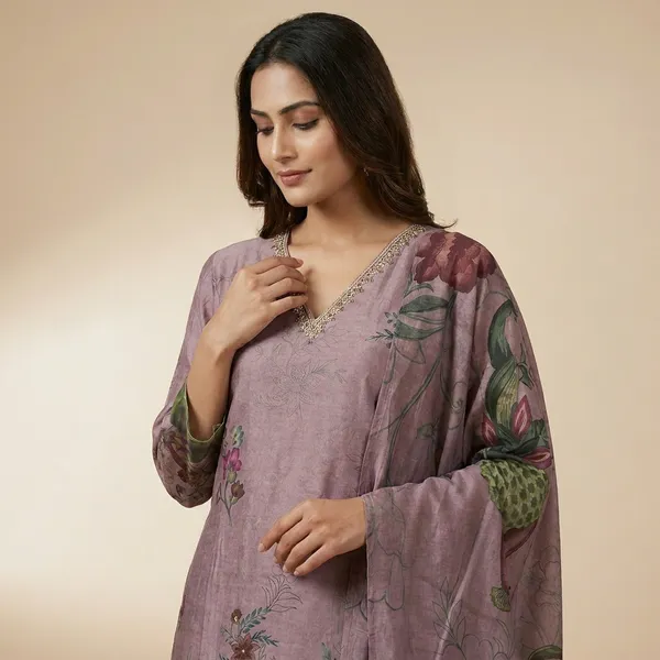 Mauve_Cotton_Premium_Kurta_Set_For_Women