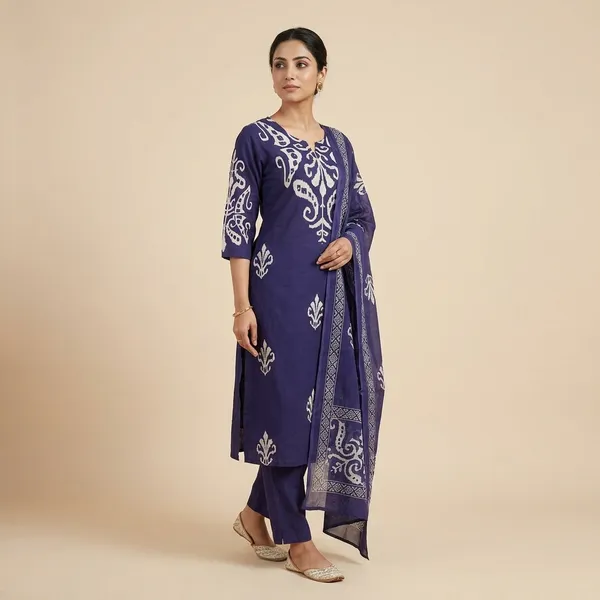 Purple_Cotton_Premium_Kurta_Set_For_Women