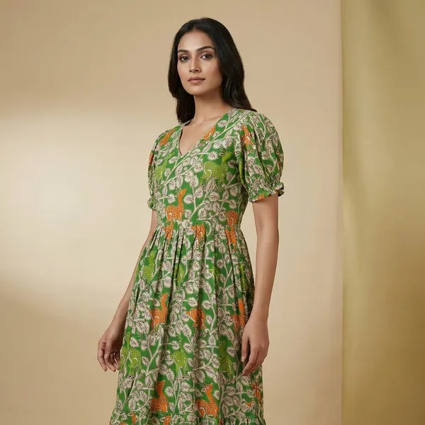 Green_Cotton_Premium_Kurta_Set_For_Women