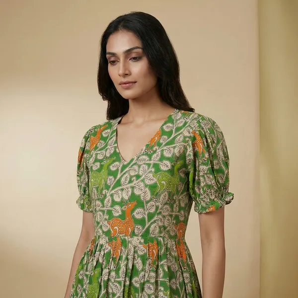 Green_Cotton_Premium_Kurta_Set_For_Women