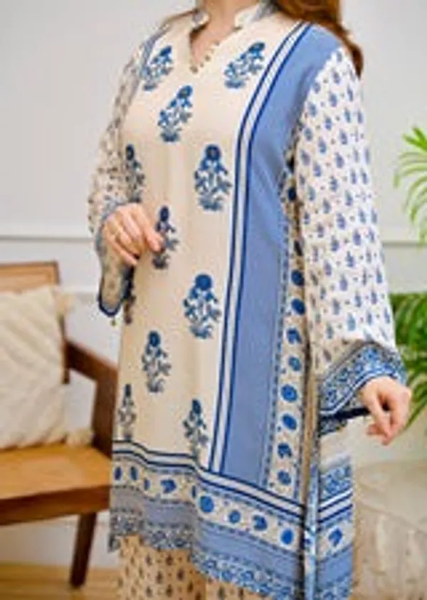 Mughal_Block_Print_Ivory_&_Blue_Pure_Co-Ord_Set