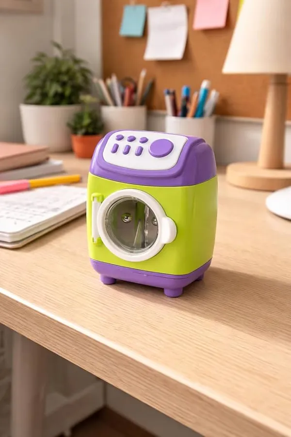Green_Plastic_Toy_Washing_Machine_Pencil_Sharpner_For_Kids__(Pack_Of_1)
