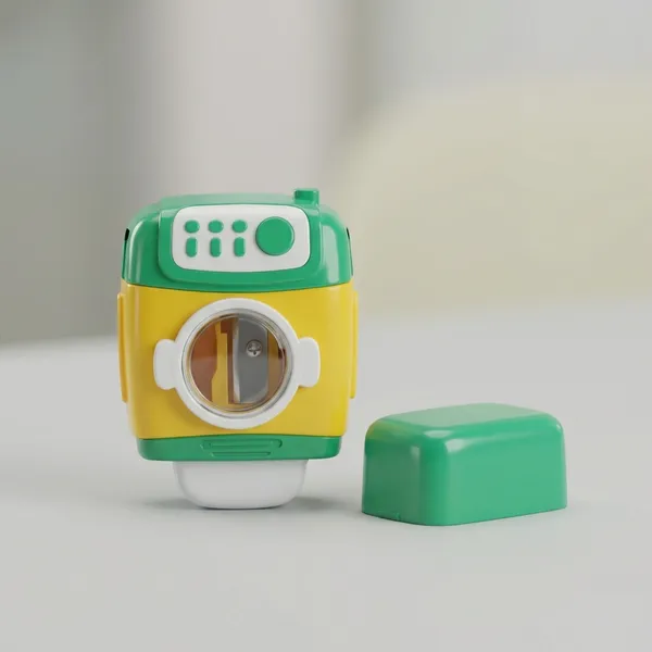 Yellow_Plastic_Toy_Washing_Machine_Pencil_Sharpener_For_Kids_(Pack_Of_2)
