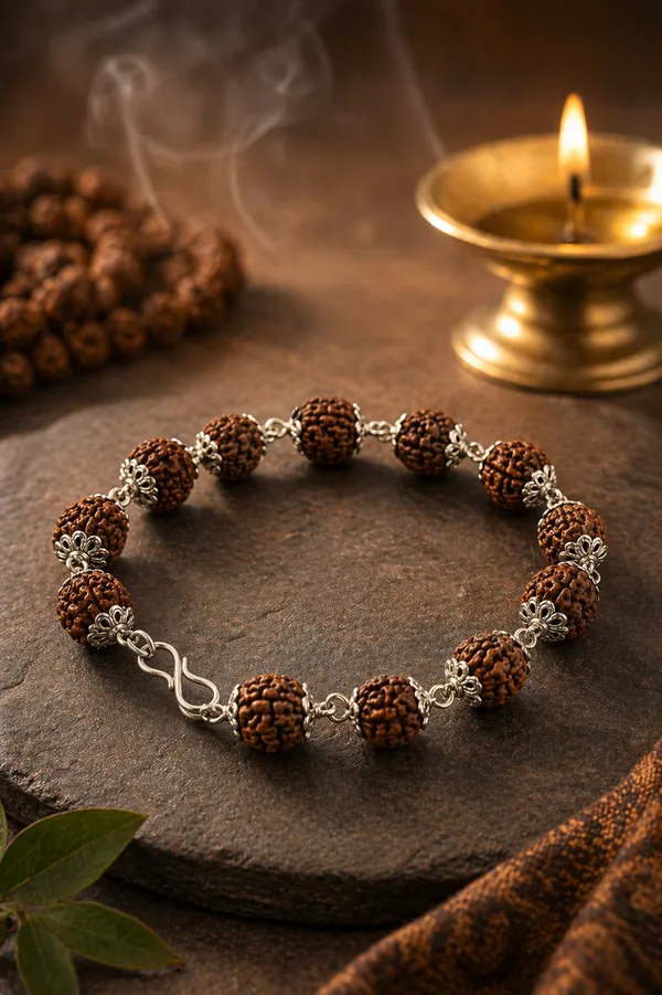 Rudraksha_Silver_Cap_Energy_Bracelet