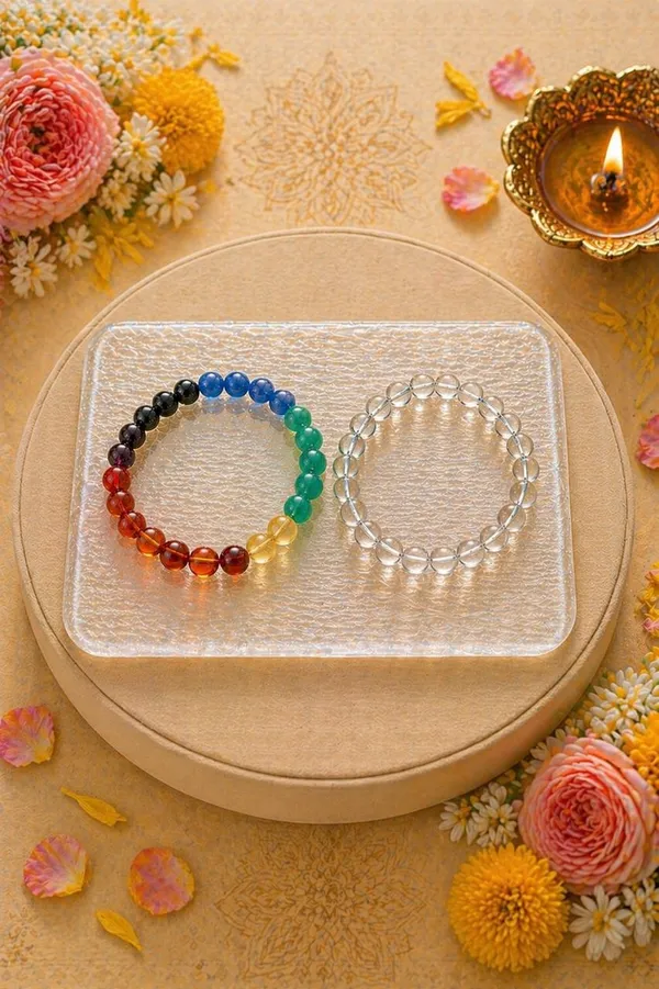 Antrya_Sacred_Energy_Cleansing_Set:Selenite_Plate
Clear_Quartz_Bracelet
7_Chakra_Bracelet