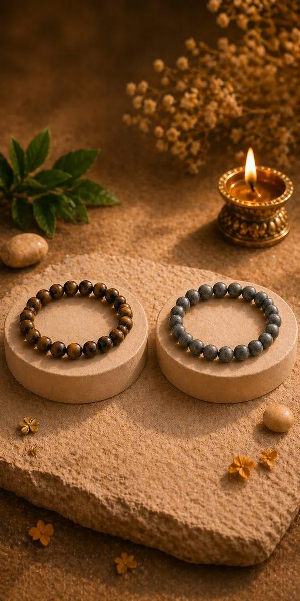 Antrya_Confidence_&_Success_Set:Tiger_Eye_Bracelet_Pyrite_Bracelet