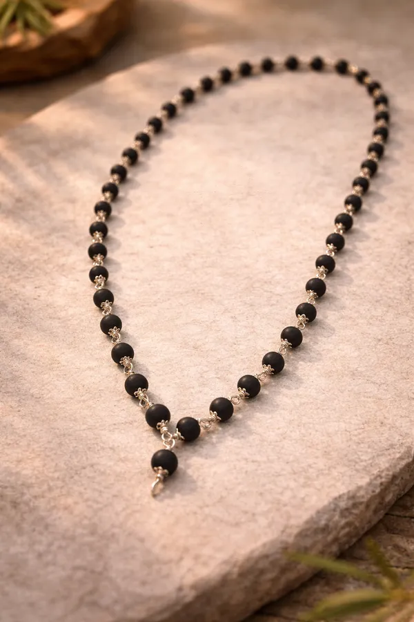 Karungali_Silver_Cap_Energy_Protection_Mala