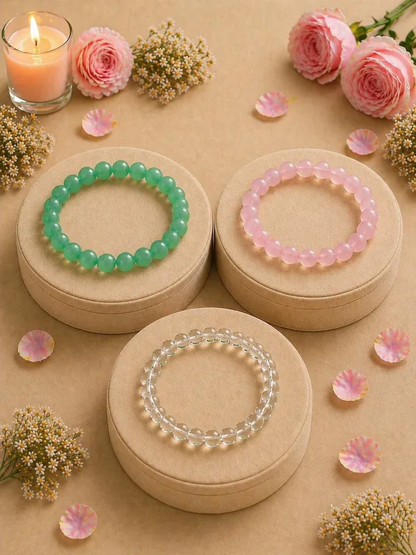 Antrya_Love_&_Harmony_Set:Rose_Quartz_Bracelet
Clear_Quartz_Bracelet
Green_Aventurine_Bracelet