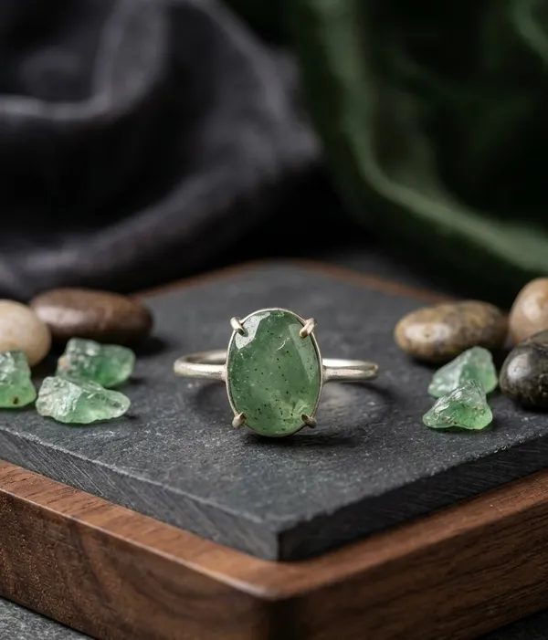Green_Oval_Stone_Silver_Tone_Ring