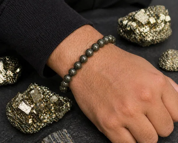 Black_Pyrite_Beaded_Bracelet_for_Men