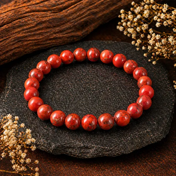 Red_Jasper_Beaded_Bracelet_For_Unisex