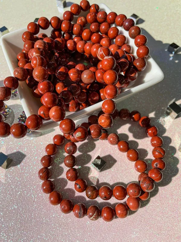 Red_Jasper_Beaded_Bracelet_For_Unisex