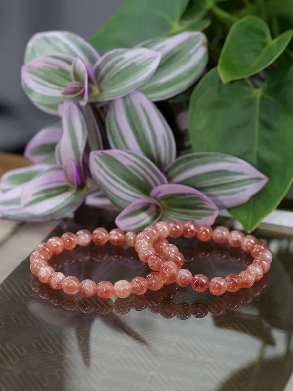 Orange_Sunstone_Beaded_Bracelet_for_Women