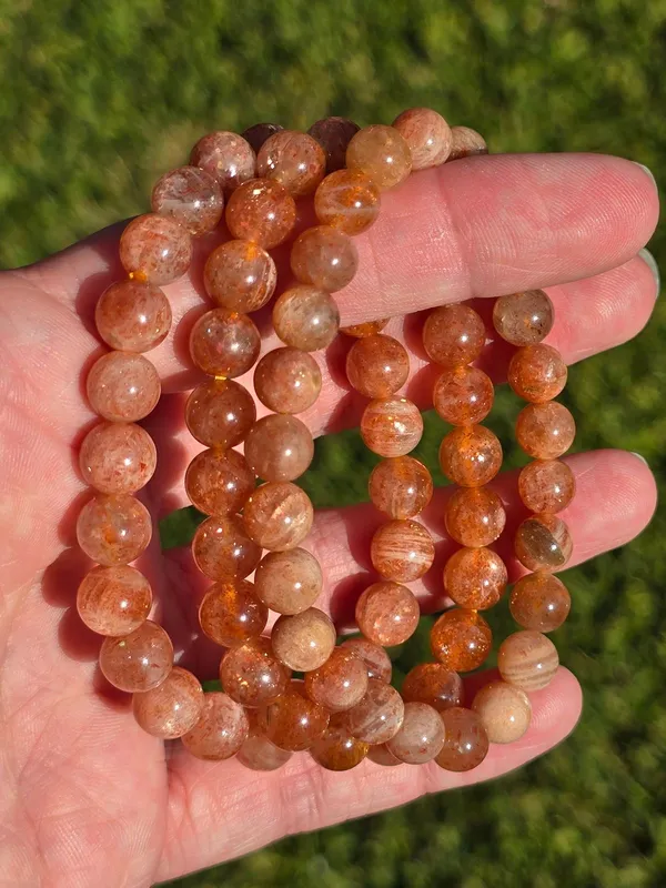 Orange_Sunstone_Beaded_Bracelet_for_Women