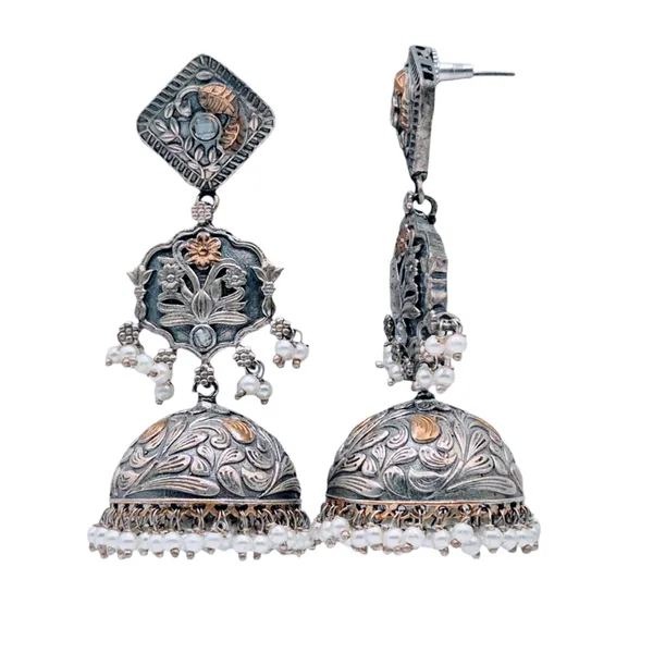 Multicolor_German_Silver_&_Quartz_Earrings_For_Women