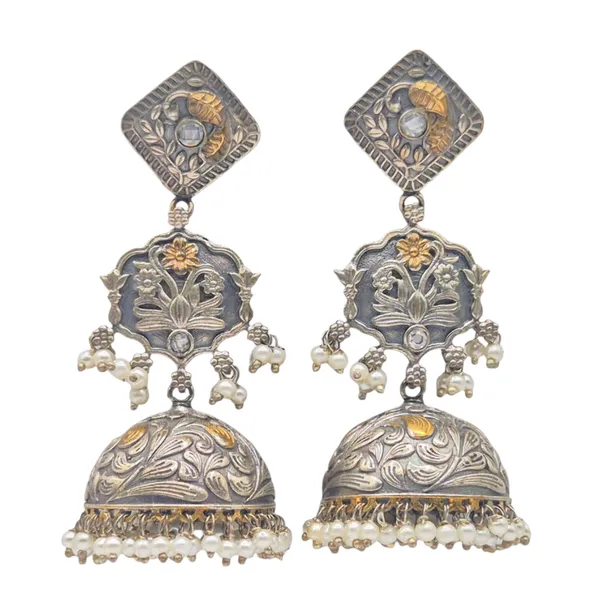 Multicolor_German_Silver_&_Quartz_Earrings_For_Women