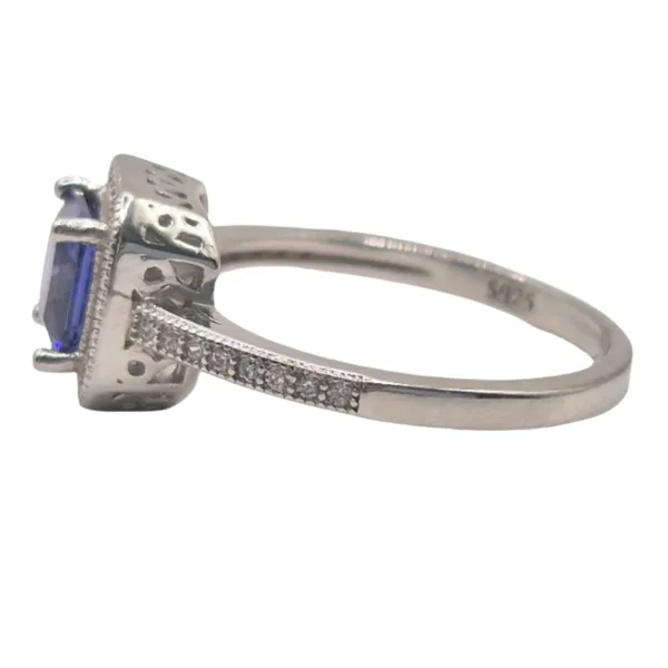 Blue_And_White_925_Silver_&_Cz_Ring_For_Women