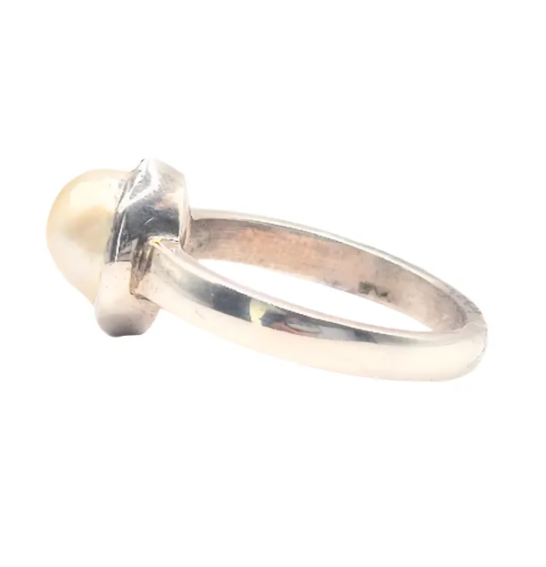 White_Pearl_&_925_Silver_Ring_For_Women