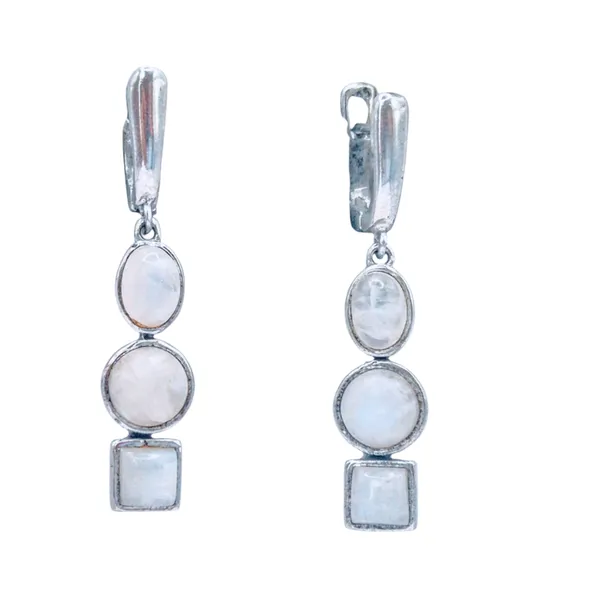 White_Moonstone_&_Silver_Earrings_For_Women