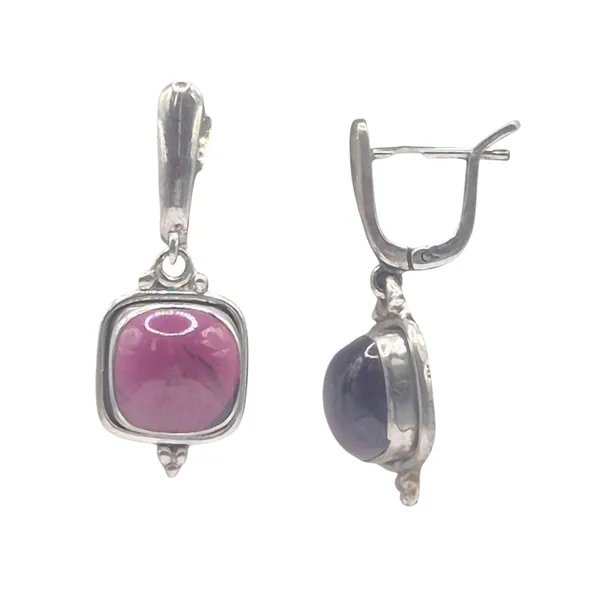 Deep_Red_Garnet_&_Silver_Earrings_For_Women