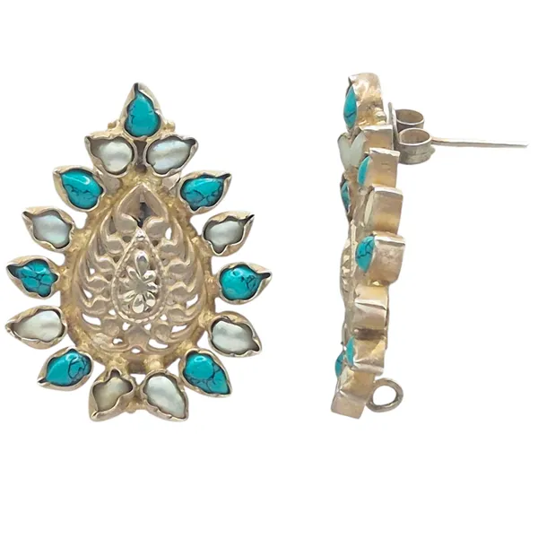 Turquoise_And_White_Turquoise_&_Pearl_Earrings_For_Women