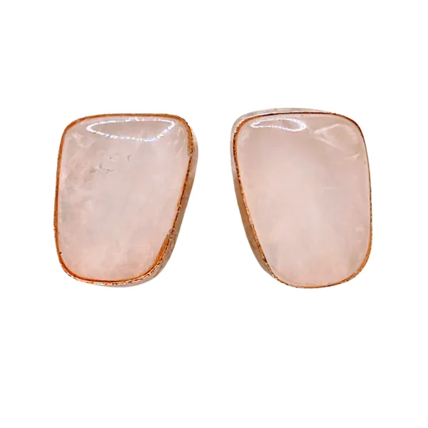 Pink_Rose_Quartz_&_Brass_Earrings_For_Women