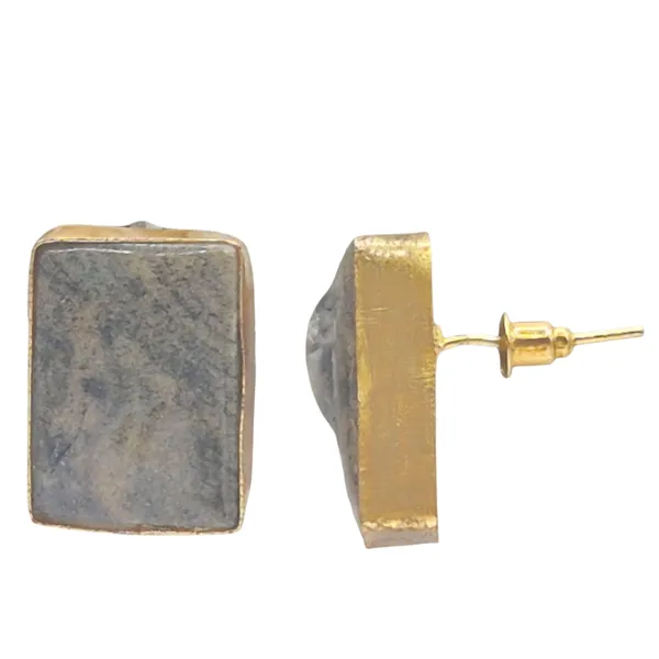 Brown_Jasper_&_Brass_Earrings_For_Women