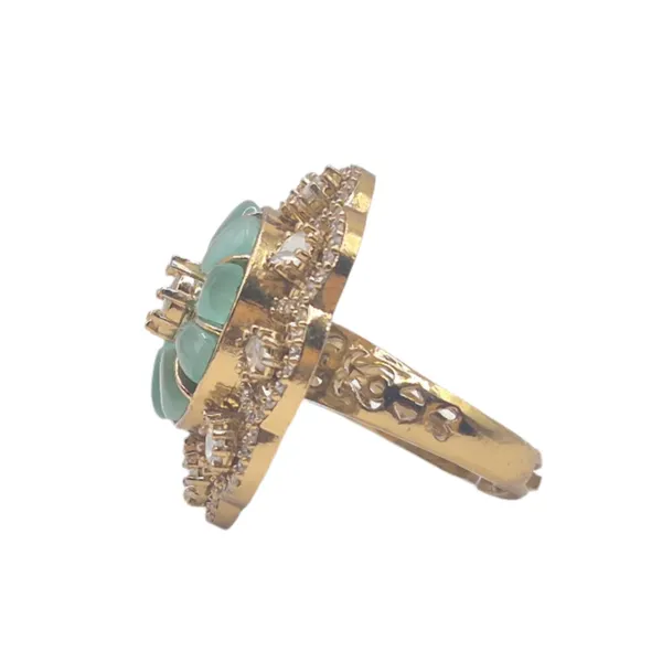 Light_Green_Moissanite_&_Brass_Ring_For_Women