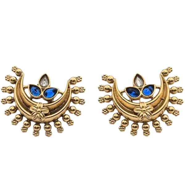 Blue_Metal_Stone_Earrings_For_Women