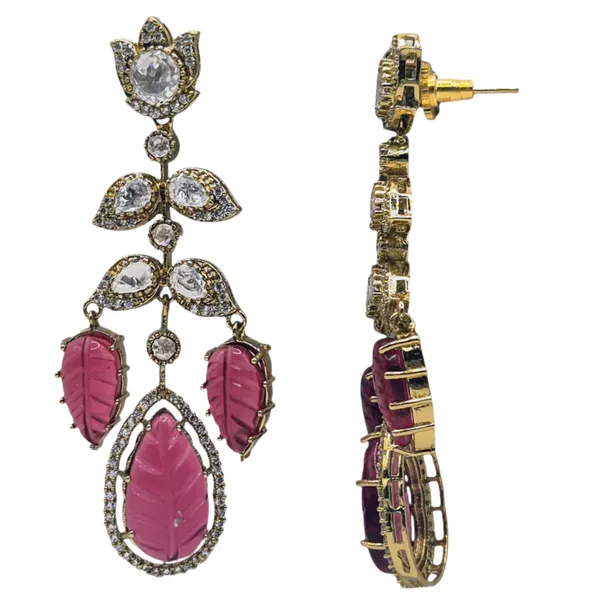 Red_Brass_Stone_Earrings_For_Women