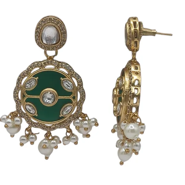 Green_Quartz_&_Kundan_Earrings_For_Women