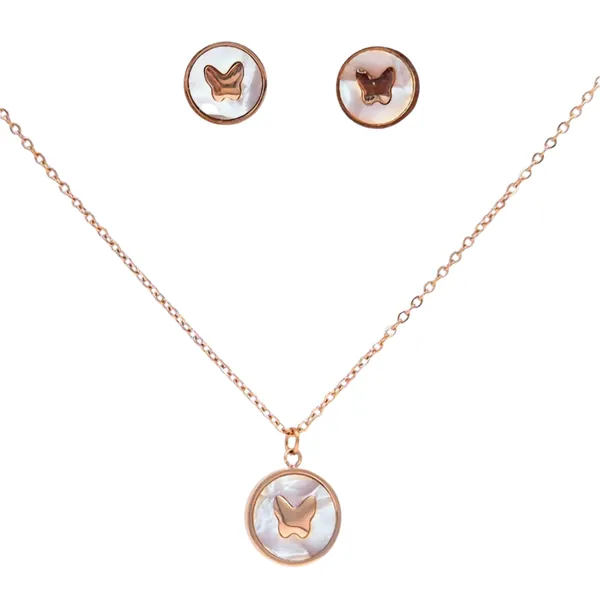 White_And_Rose_Gold_Mother_Of_Pearl_Jewelry_Set_For_Women