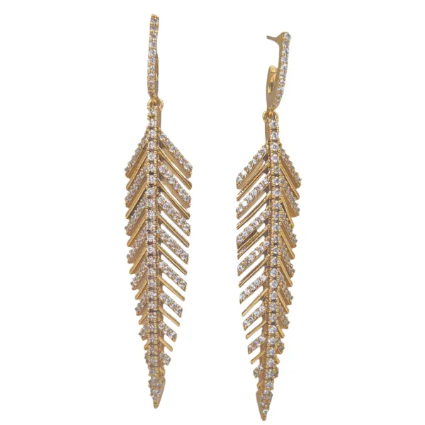 Gold_Cz_&_Brass_Earrings_For_Women