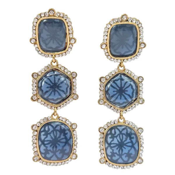 Blue_Quartz_&_Cz_Earrings_For_Women
