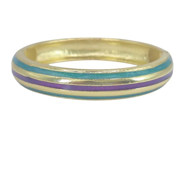 Aqua_Purple_Enamel_&_Metal_Bangle_For_Women