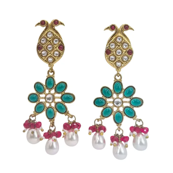 Green_Quartz_&_Kundan_Earrings_For_Women