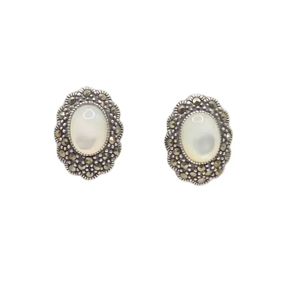 White_925_Silver_&_Mop_Earrings_For_Women