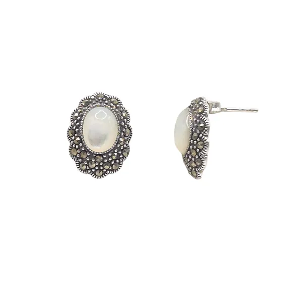 White_925_Silver_&_Mop_Earrings_For_Women