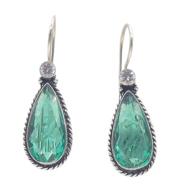 Sea_Green_Quartz_&_Brass_Earrings_For_Women