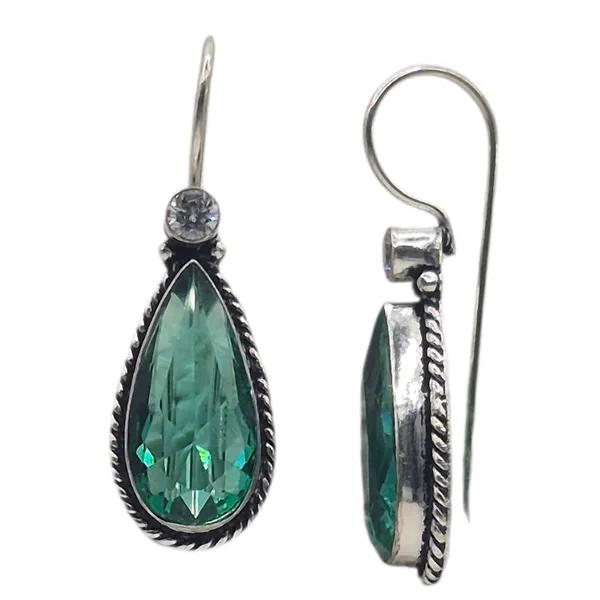 Sea_Green_Quartz_&_Brass_Earrings_For_Women